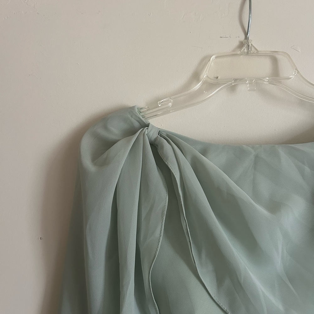 Elegant Sage Green Evening Gown - Picture 3 of 3
